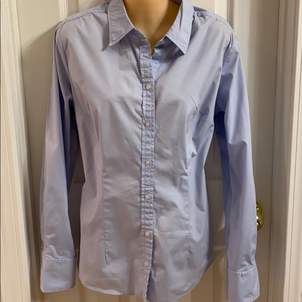 Merona blue professional top size L